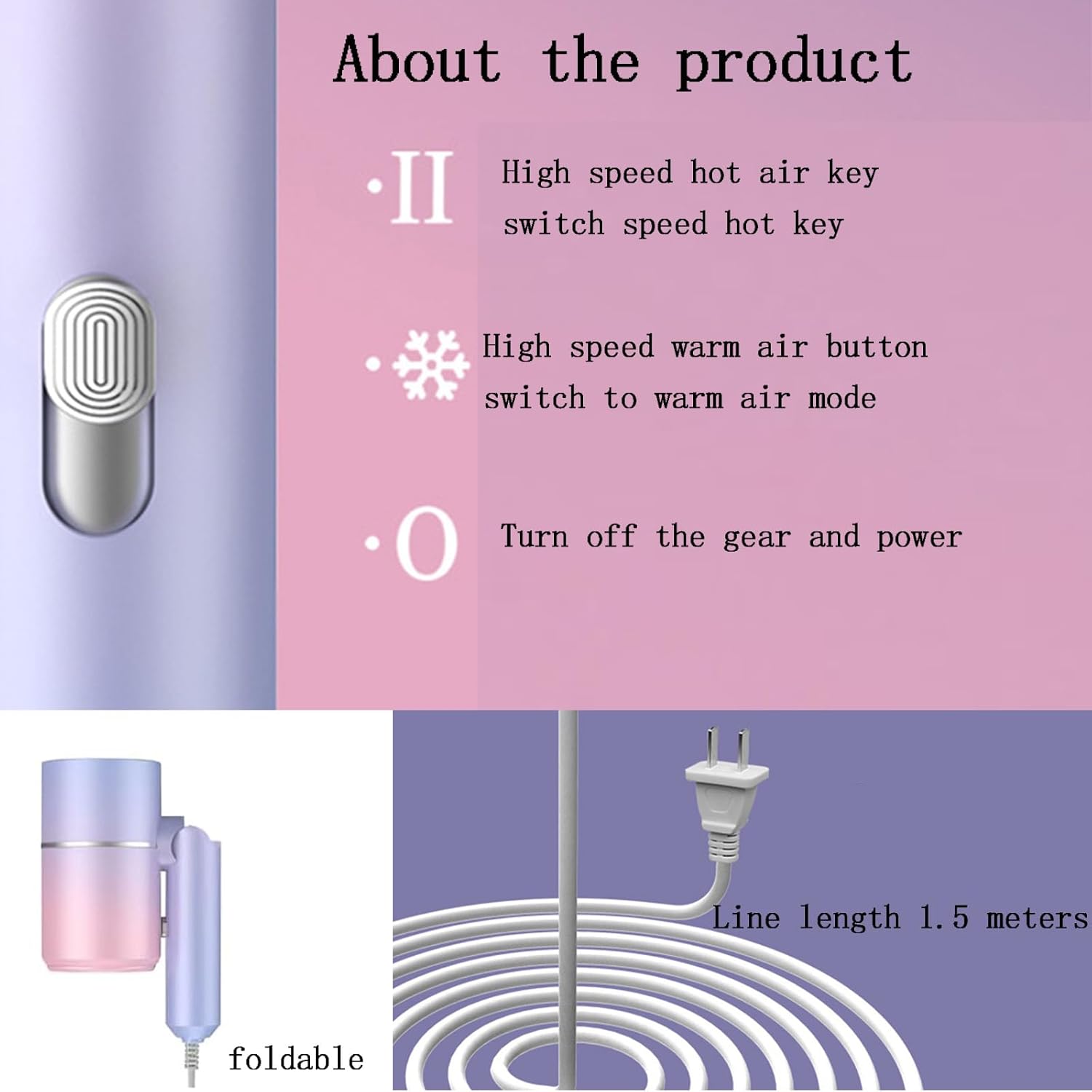 Folding & Portable Hair Dryer