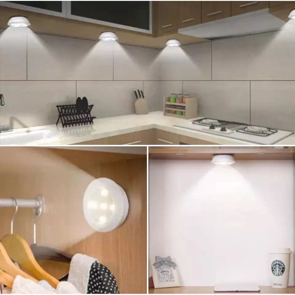 6 pcs Smart Wireless LED Under-Cabinet Lights With Remote Control
