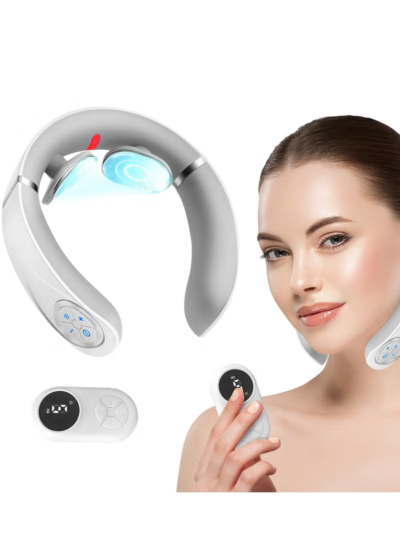 Smart Neck Massager with Heat – Cordless, Lightweight &amp; Adjustable