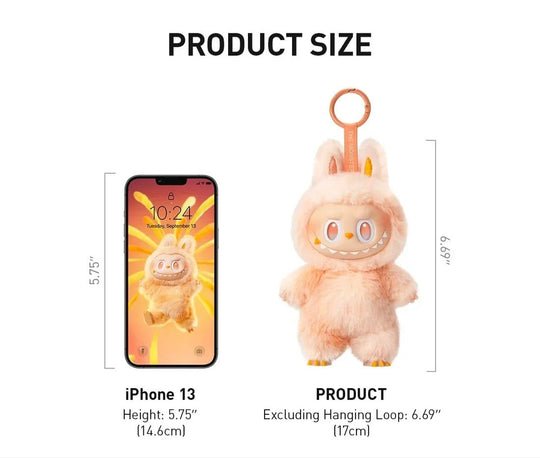 Labubu™ Plush Keychain – Quirky Pastel Monster Charm