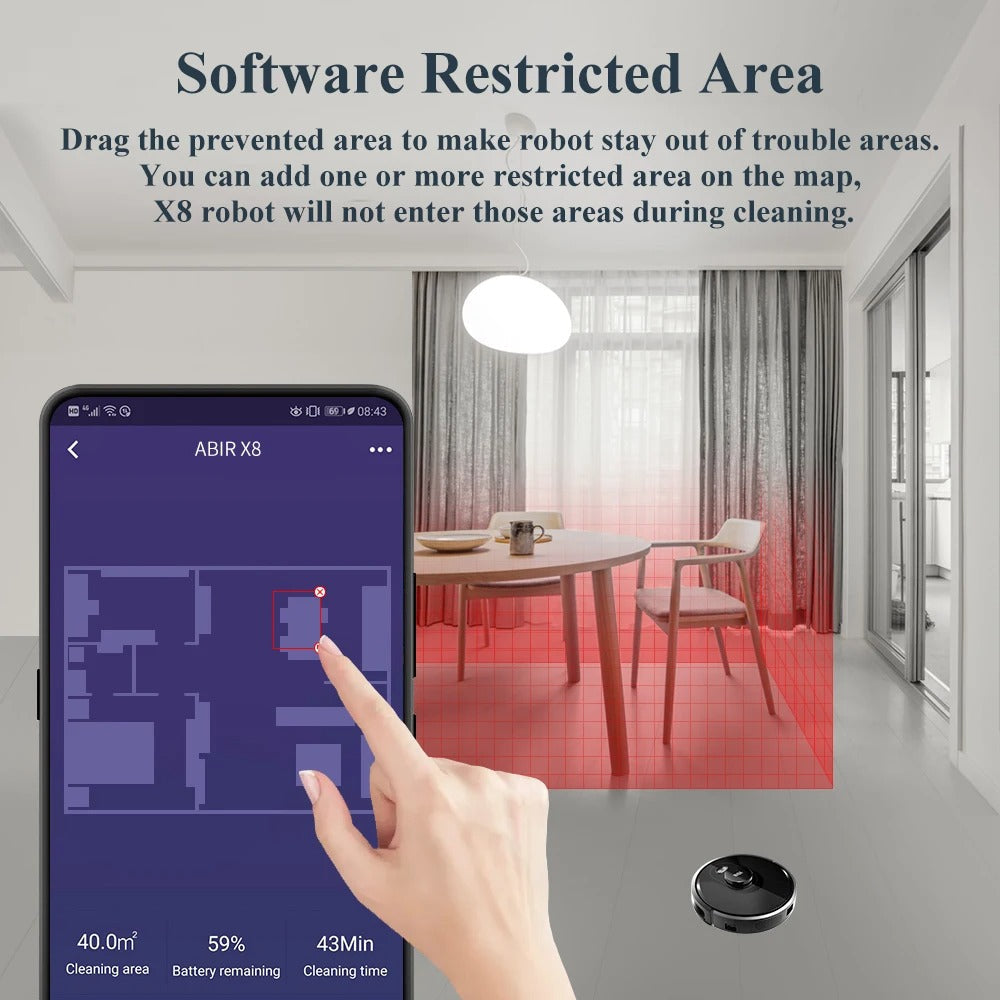 X8 Robot Vacuum Cleaner ,Laser System