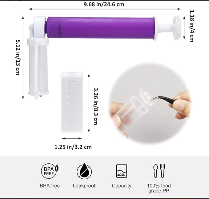 Cake Decorating Pump Set – Ergonomic Piping Tool with Multi-Style Nozzles