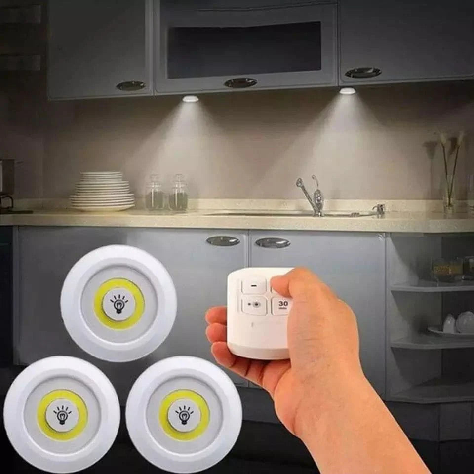 6 pcs Smart Wireless LED Under-Cabinet Lights With Remote Control